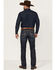 Rock & Roll Denim Men's Revolver Dark Wash Stretch Slim Straight Jeans , Dark Wash, hi-res