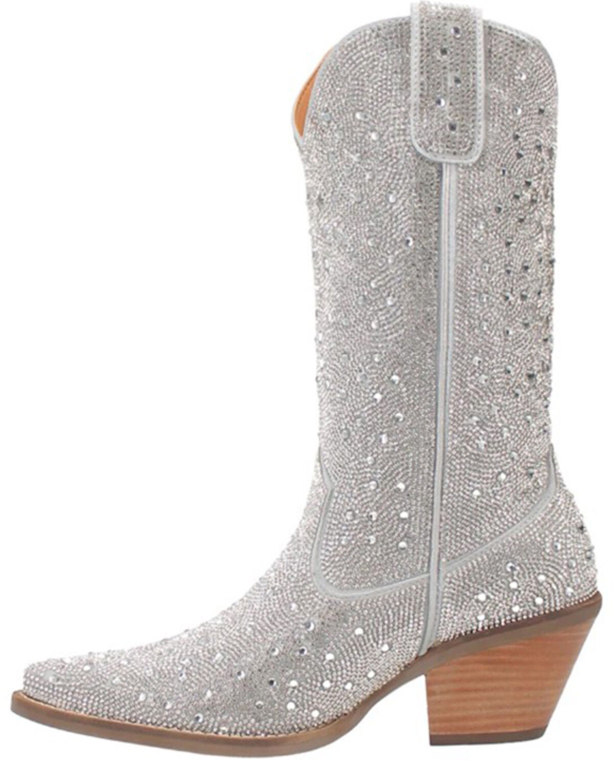 Image #3 - Dingo Women's Silver Dollar Western Boots - Snip Toe, Silver, hi-res