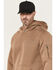 Image #2 - Thorogood Men's Snap Neck Hooded Sweatshirt, Lt Brown, hi-res