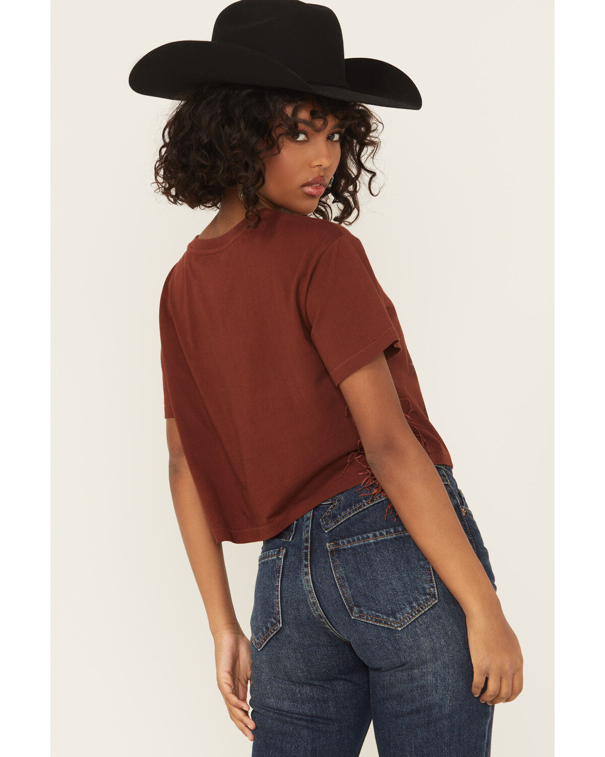 Image #4 - Shyanne Women's Fringe Scenic Short Sleeve Graphic Tee, Mahogany, hi-res