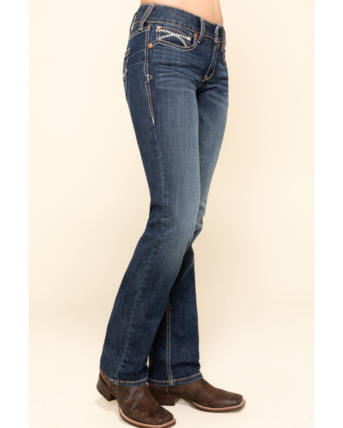 dark wash straight jeans