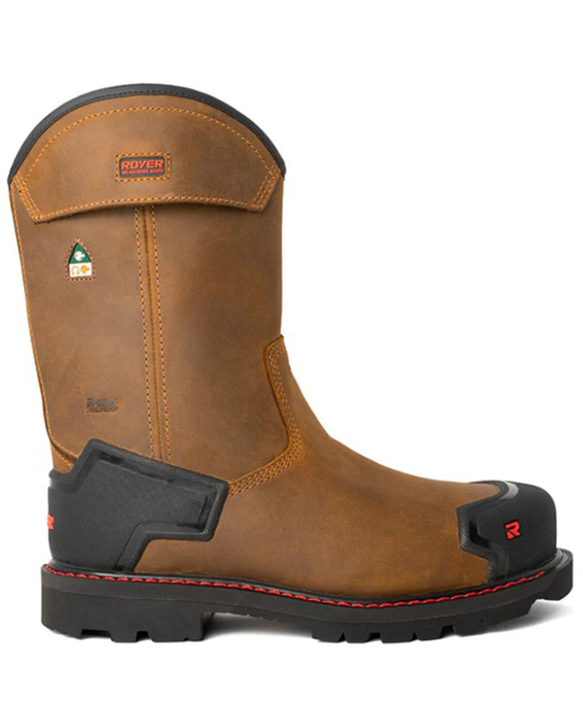 Image #2 - Royer Men's Wellington™ Vibram® TC4+ Waterproof Work Boots - Composite Toe, Brown, hi-res
