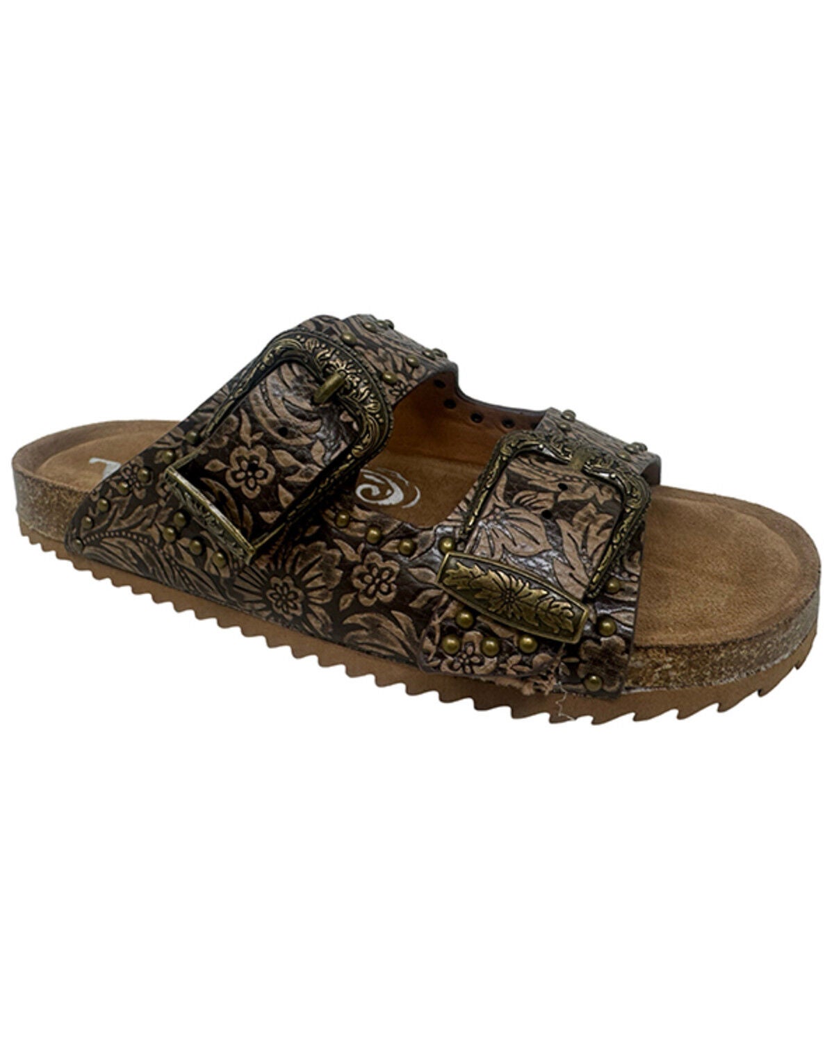 Very G Women's Heidi Tooled Sandals, Brown, hi-res