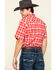 Image #2 - Wrangler 20X Men's Advanced Comfort Plaid Print Short Sleeve Western Shirt , Red, hi-res