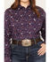 Image #3 - Ariat Women's Southwestern Print Long Sleeve Kirby Stretch Button Down Shirt - Plus, Navy, hi-res