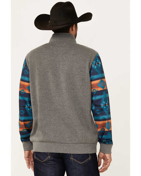 Image #4 - RANK 45® Men's Morocco Color Block 1/4 Zip Pullover , Charcoal, hi-res