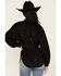 Shyanne Women's Faux Suede Laser Cutout Shacket, Black, hi-res