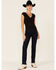 Image #1 - Lola Jeans Women's Dark Wash High Rise Straight Leg Jeans, Blue, hi-res