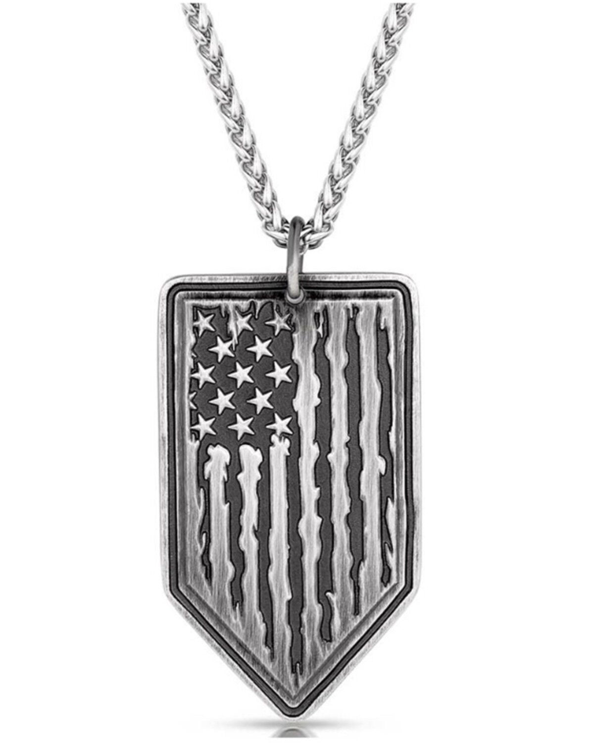 Image #1 - Montana Silversmiths Men's American Made Strength Necklace, Silver, hi-res