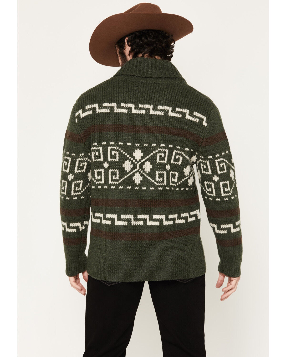 Image #4 - Pendleton Men's Westerley Zip Sweater, Dark Green, hi-res