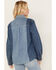 Image #4 - Cleo + Wolf Women's Montana Avenue Two Tone Long Sleeve Denim Snap Shirt, Medium Wash, hi-res