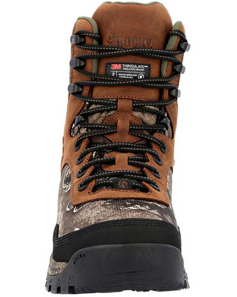 Image #4 - Rocky Men's Lynx Waterproof 400G Insulated Work Boots - Round Toe , Brown, hi-res
