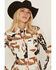 Image #2 - Wrangler Retro Women's Boot Print Long Sleeve Snap Western Shirt, White, hi-res