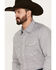 Image #2 - Wrangler 20X Men's Diamond Print Long Sleeve Western Snap Shirt, Grey, hi-res
