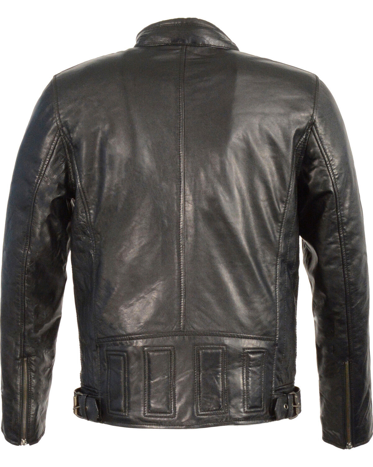 Image #2 - Milwaukee Leather Men's Stand Up Collar Leather Jacket - 5X Big, Black, hi-res