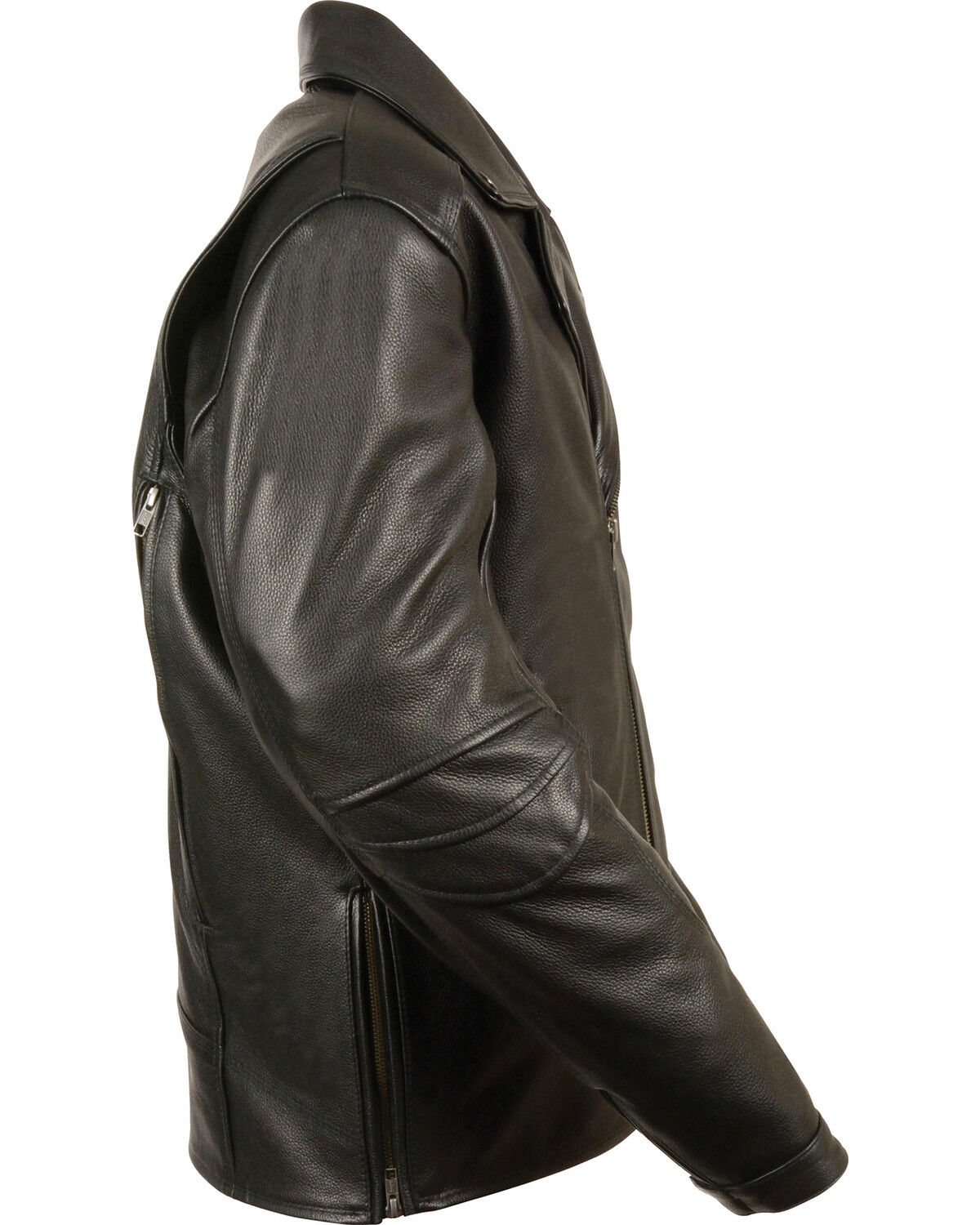 Image #2 - Milwaukee Leather Men's Triple Stitch Extra Long Biker Jacket - 4X, Black, hi-res