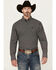Image #1 - George Strait by Wrangler Geo Print Long Sleeve Button-Down Stretch Western Shirt, Black, hi-res