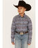 Image #1 - Ariat Boys' Haddington Retro Fit Long Sleeve Snap Western Shirt, Green, hi-res