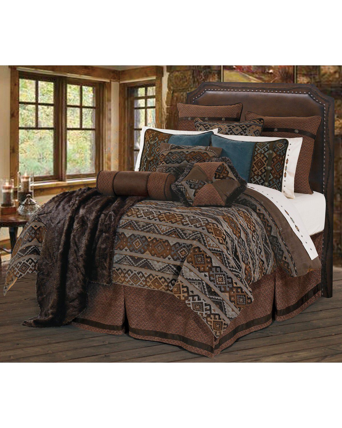 HiEnd Accents Rio Grande Full Size Comforter Set - 7 Piece, Multi, hi-res