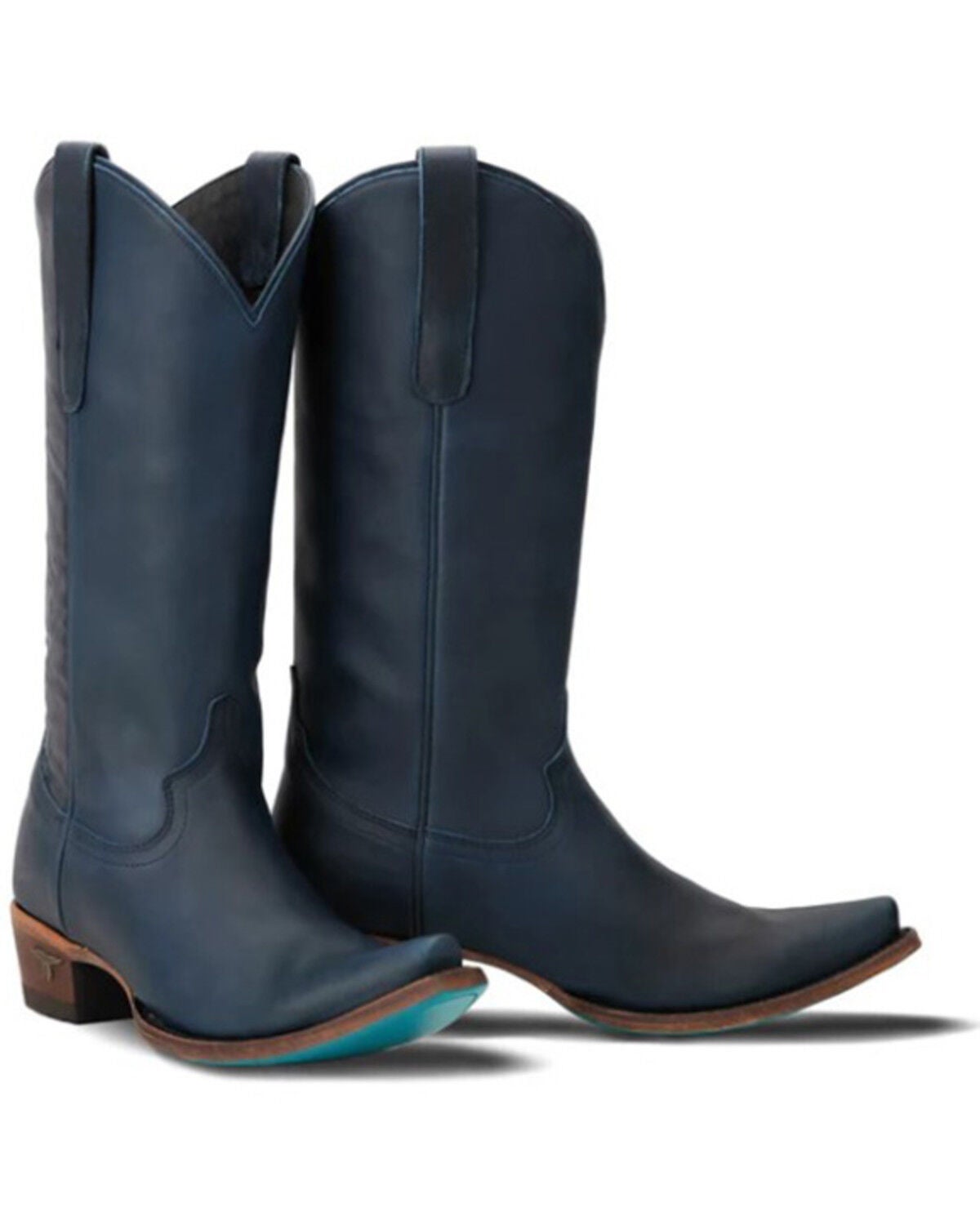 Lane Women's Emma Jane Tall Western Boots - Snip Toe, Navy, hi-res