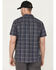 Image #4 - Lucky Brand Workwear Men's Plaid Print Short Sleeve Button-Down Work Shirt, Blue, hi-res