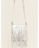 Image #2 - Idyllwind Women's Camarillo Metallic Fringe Suede Crossbody Bag, Silver, hi-res