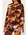 Idyllwind Women's Tie-Dye Print Fringe Sweatshirt , Rust Copper, hi-res