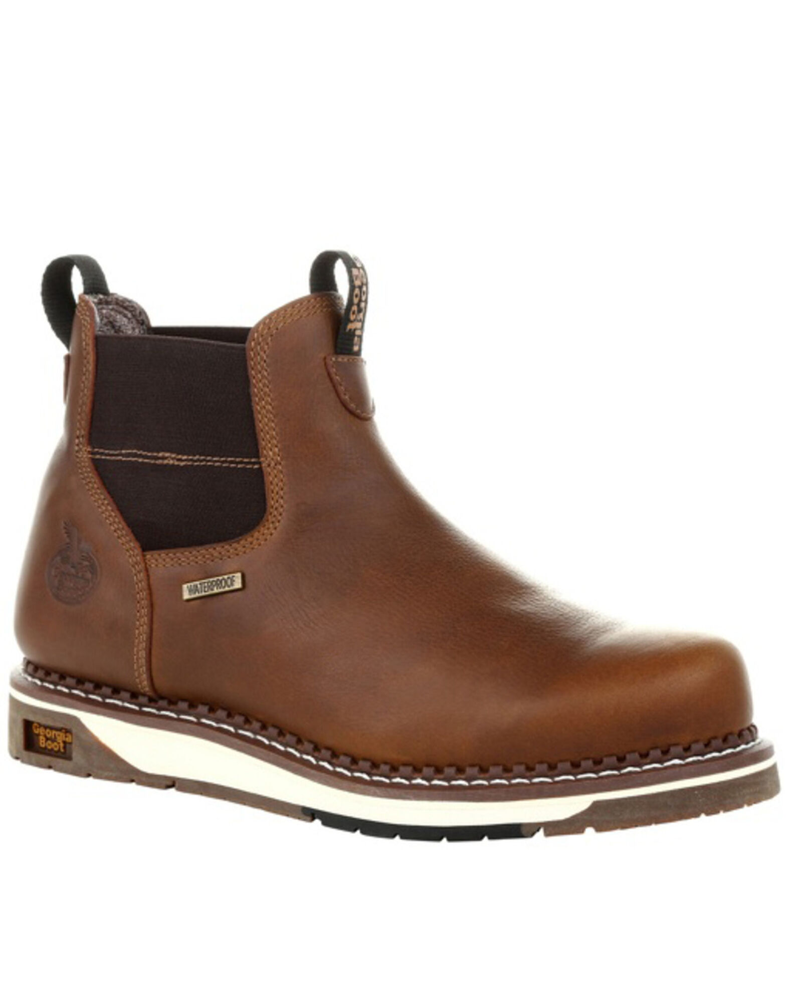 Georgia Boot Men s Waterproof Chelsea Work Boots Steel Toe Sheplers