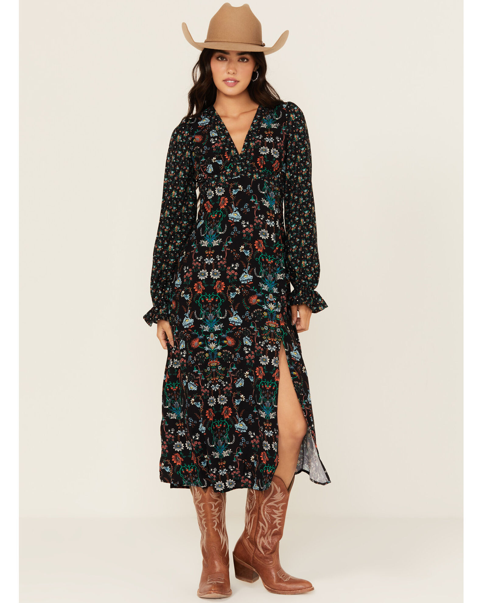 Women's long sleeve midi dresses store
