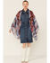 Image #4 - LaBiz Women's Navy & Burgundy Floral Short Kimono, Navy, hi-res