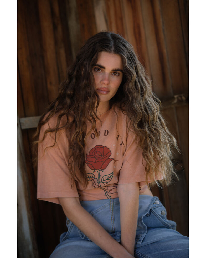 Cleo + Wolf Women's Bad Decisions Oversized Graphic Tee, Mauve, hi-res