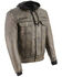 Image #1 - Milwaukee Leather Men's Distressed Utility Pocket Ventilated Concealed Carry Motorcycle Jacket - 3X, Black, hi-res