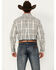 Image #4 - Cowboy Hardware Men's Dutton Plaid Print Long Sleeve Button-Down Western Shirt, Cream, hi-res