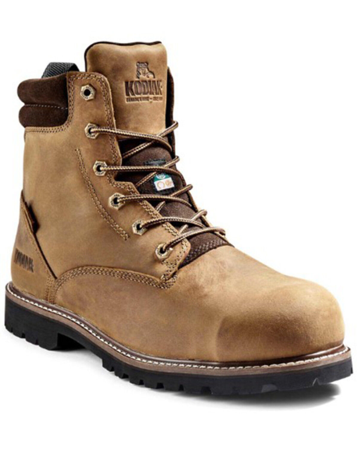 Image #1 - Kodiak Men's McKinney 6" Lace-Up Waterproof Work Boots - Composite Toe, Brown, hi-res