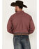 Image #4 - Cinch Men's Geo Print Long Sleeve Button-Down Western Shirt , Dark Pink, hi-res