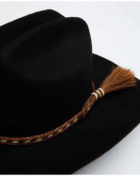 Austin Accent Horsehair Tassel Hat Band, Black, hi-res