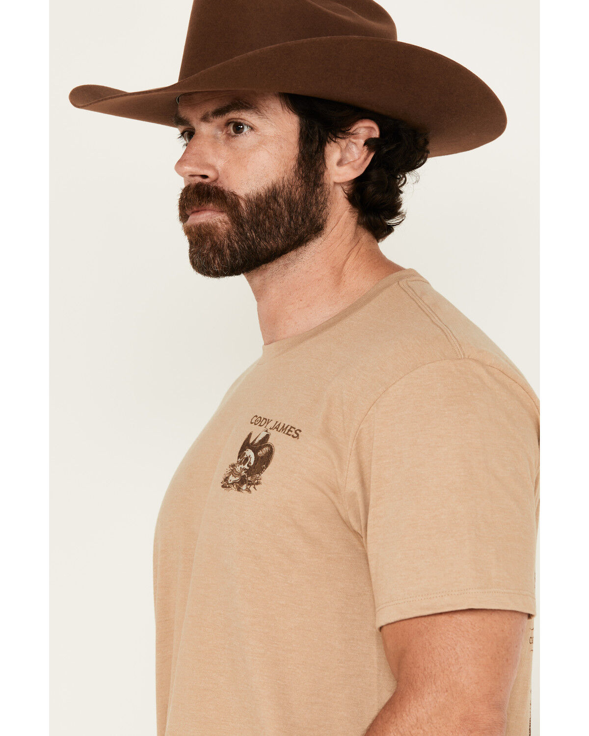 Image #3 - Cody James Men's Desert Skull Short Sleeve Graphic T-Shirt, Sand, hi-res