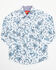 Image #1 - Rodeo Clothing Little Boys' Paisley Print Long Sleeve Pearl Snap Western Shirt , White, hi-res