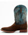 Cody James Men's Blue Collection Western Performance Boots - Broad Square Toe, Brown/blue, hi-res