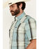 Image #2 - Wrangler Men's Plaid Print Short Sleeve Performance Western Shirt, Turquoise, hi-res