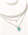 Image #1 - Shyanne Women's Two-Layer Cross Pendant Necklace, Silver, hi-res