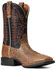 Image #1 - Ariat Men's Grizzly Elephant Print Sport Smokewagon Performance Western Boot - Broad Square Toe , Brown, hi-res