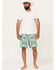 Image #1 - ROCK & ROLL DENIM MEN'S TAN/TURQ SOUTHWESTERN PRINT STRETCH BOARD SHORTS, Multi, hi-res