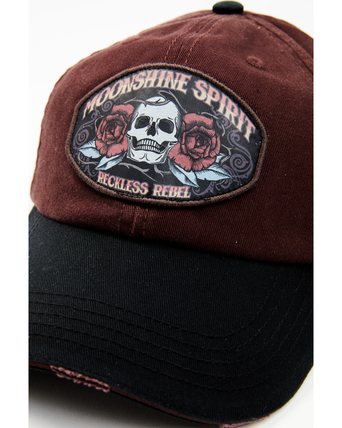 Image #2 - Moonshine Spirit Men's Reckless Rebel Baseball Cap, Chilli, hi-res