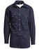Image #1 - Lapco Men's FR Solid Long Sleeve Snap Western Work Shirt, Navy, hi-res