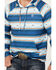 Image #3 - Rock & Roll Denim Men's Serape Striped Performance Hooded Sweatshirt , Blue, hi-res