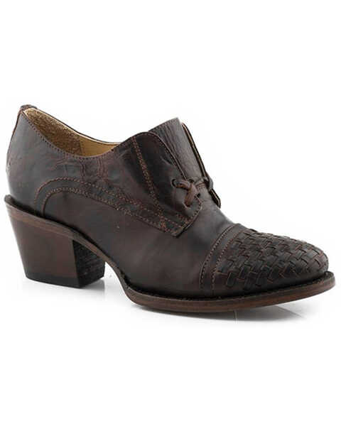 Image #1 - Stetson Women's Ash Western Booties - Round Toe, Brown, hi-res
