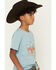 Image #2 - Sable Sky Boys' Scenic Cowboy Short Sleeve Graphic T-Shirt, Blue, hi-res