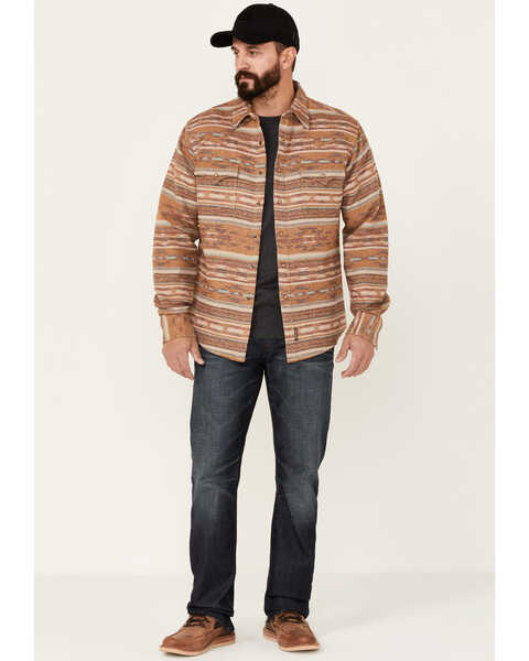 Image #2 - Wrangler Retro Premium Men's Brown Southwestern Stripe Long Sleeve Snap Western Shirt , , hi-res