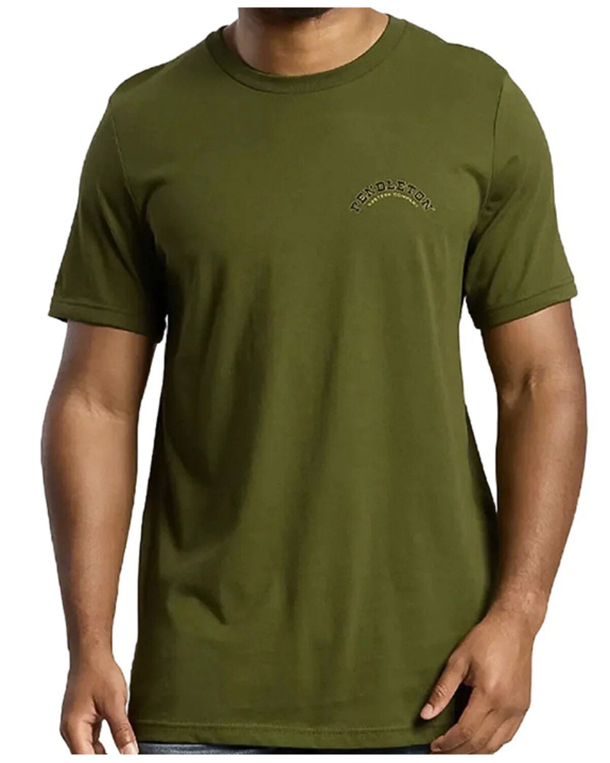 Image #2 - Pendleton Men's Western Company Short Sleeve Graphic T-Shirt, Olive, hi-res